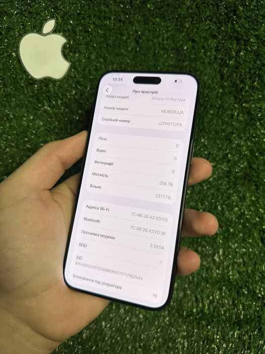 iPhone 15 Pro Max 256gb Black Titanium Neverlock / АКБ 100%!