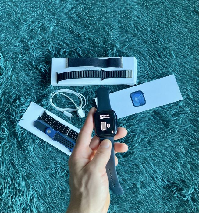 **Zamienie za iphona | macbook Apple watch 9 45mm GPS kilka pasków