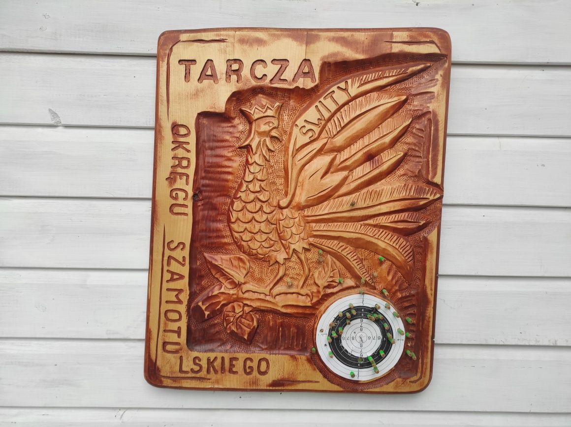 Tarcza myśliwego, myśliwy, bractwo kurkowe, strzelnica, Szamotuly