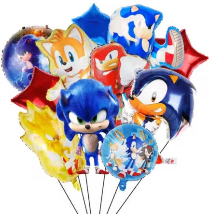 Набір святкових фольгованих кульок Сонік 11шт