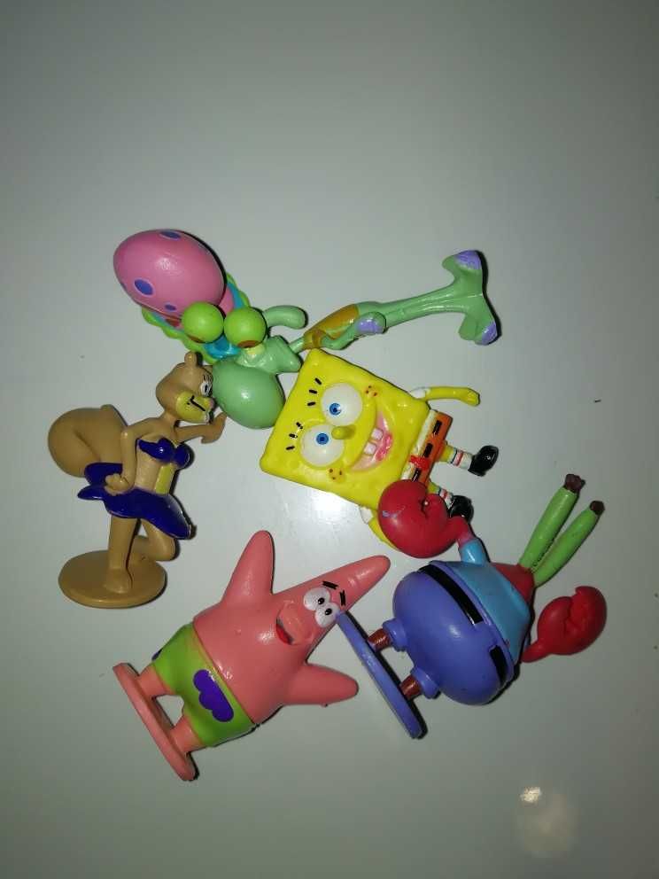 Zestaw figurki Spongebob 6 szt. Nowe Skalmar Gacuś Pan Krab Patryk