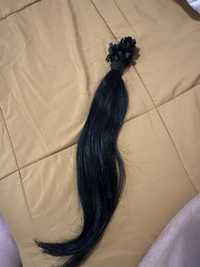 Mega hair humano preto 45 cm