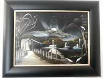 Paisagem Noturna - Quadro Pintado à Mão