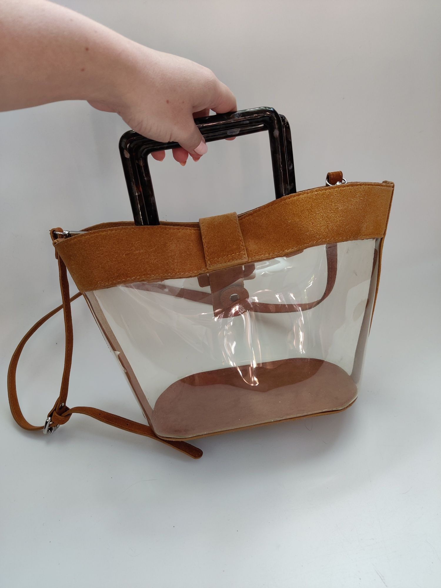 Zara shoper bag przezroczysta torebka