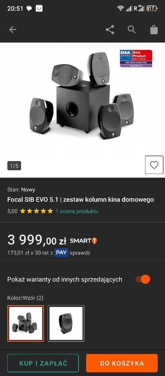 Zestaw kina domowego Demon DCD-F101 plus DRA- F101 JmLab Focal zestaw