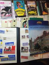 Kolekcja PRL kasety znaczki karty do gry książka