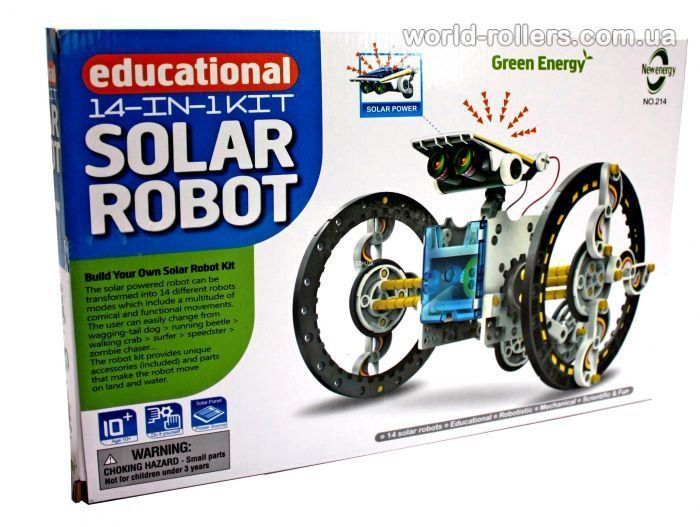 Конструктор на солнечных батареях Solar Robot робот 14 в 1