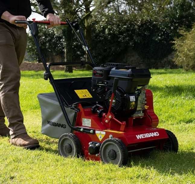 wynajem aerator rurkowy tłokowy Weibang posypywarka wertykulator