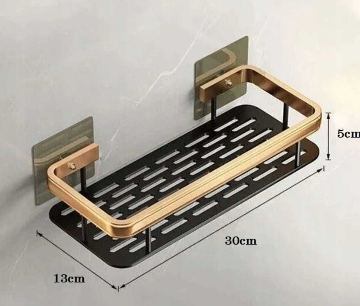 PÓŁKA ŁAZIENKOWA WISZĄCA pod prysznic 2szt. loft kołki haczyki