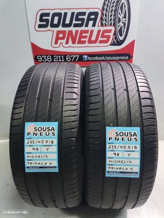 2 pneus como novos 235-45r18michelin - oferta dos portes