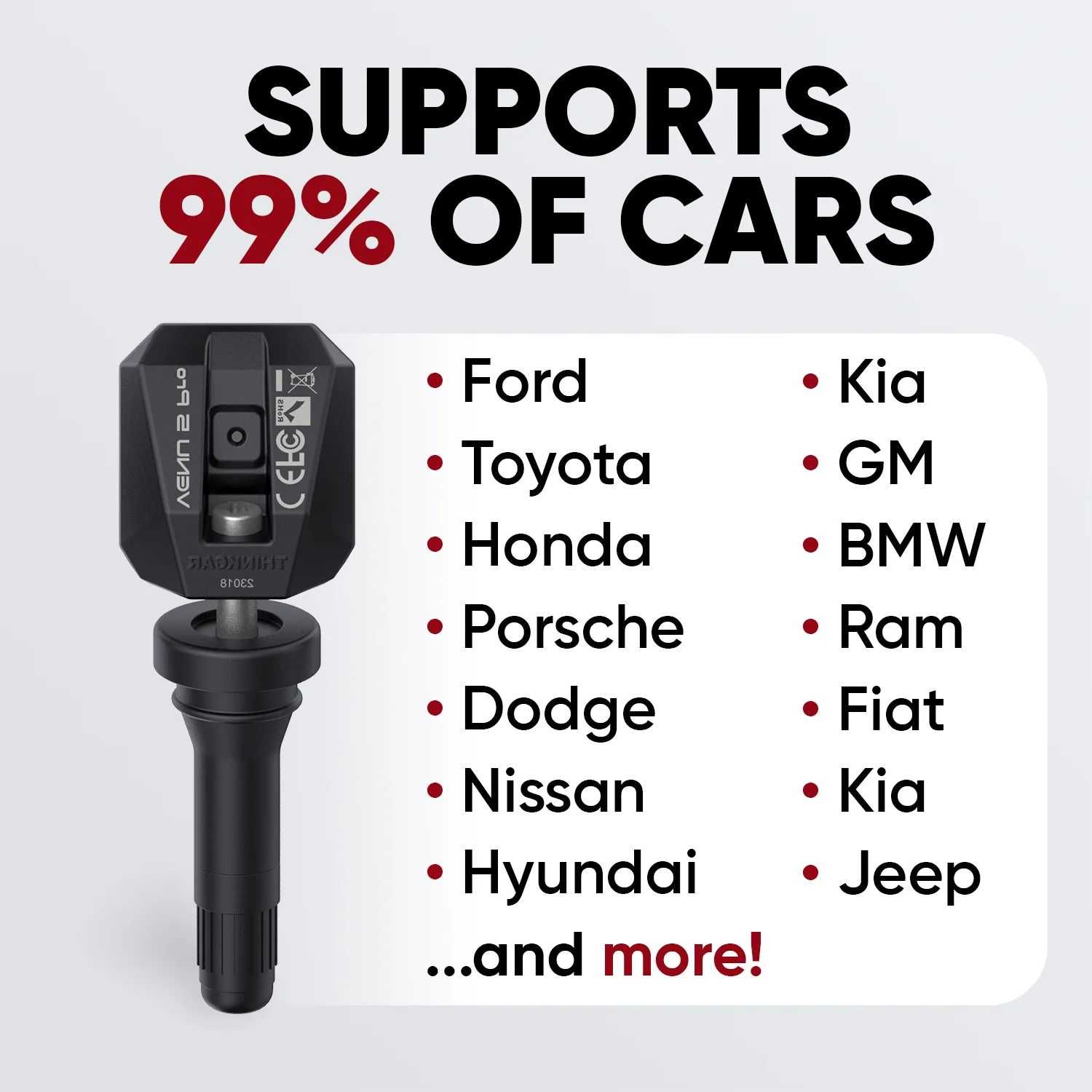ThinkCar Válvulas TPMS Pack 20 (NOVO)