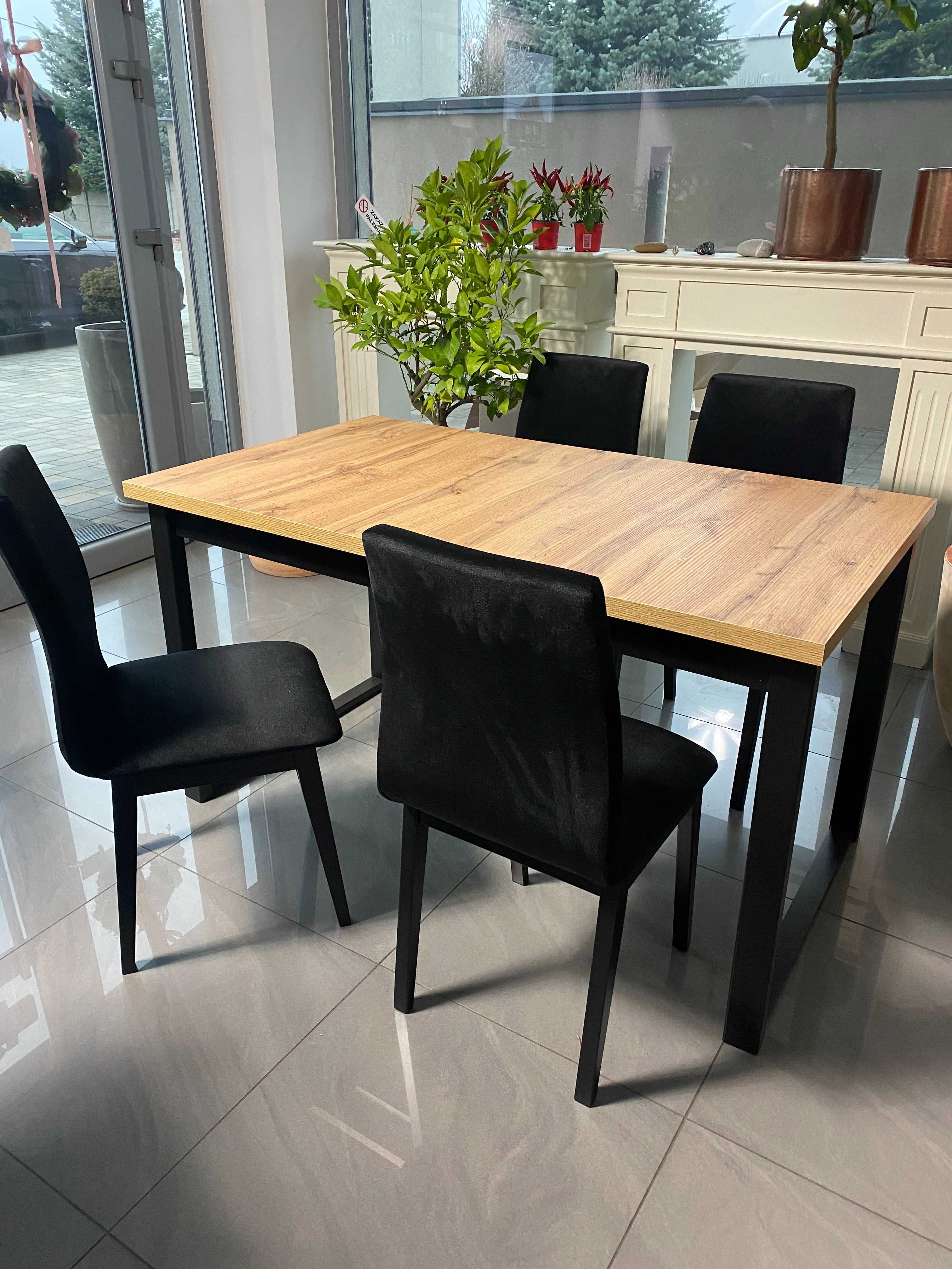 Stół Loft Rozkładany 140/180 cm + 4 Krzesła