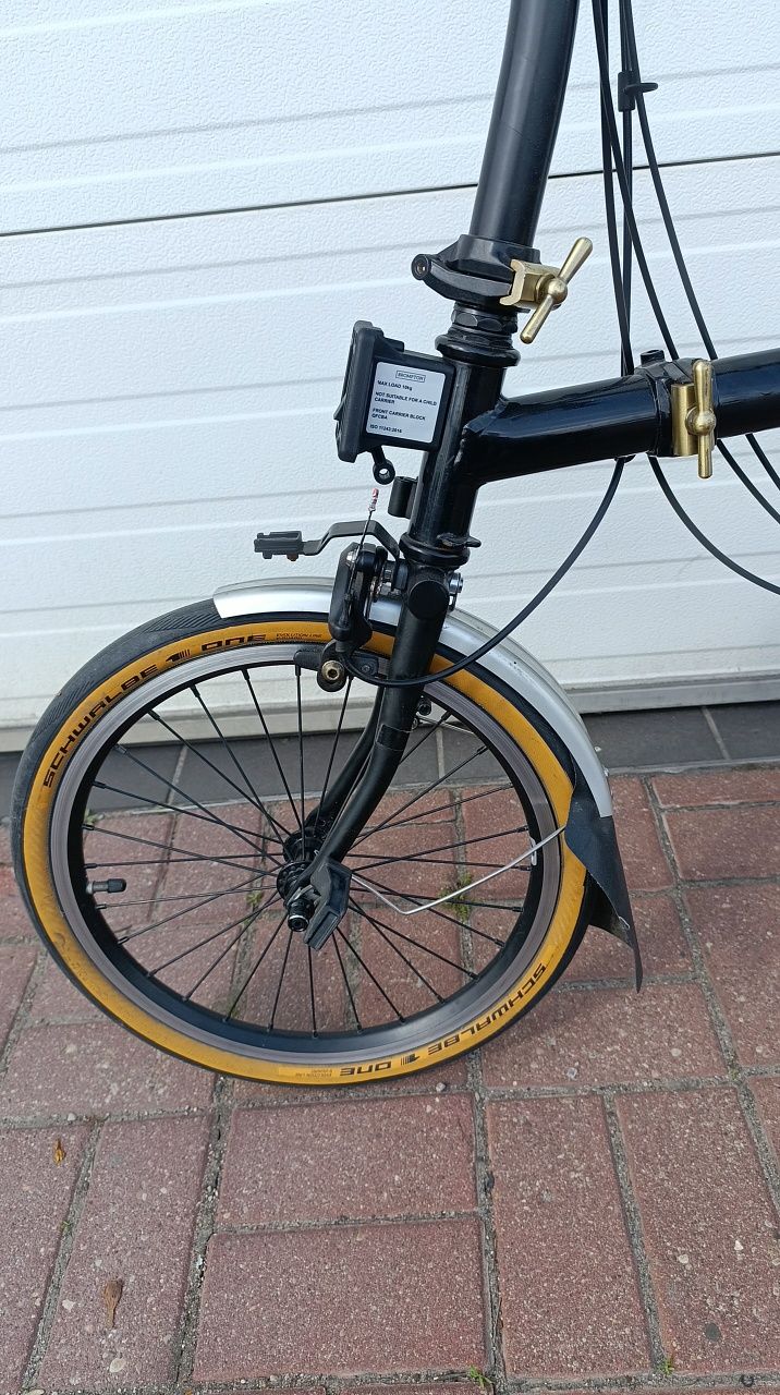 Brompton P-Line 6 biegów Wysoka kierownica Tytanowy widelec i trójkąt