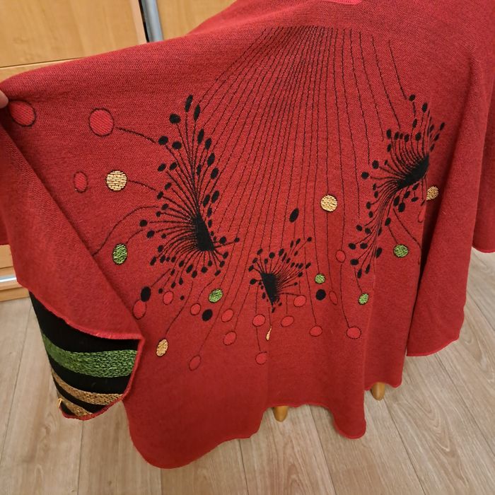 Пончо накидка кардиган двусторонняя новая Франция