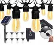 GIRLANDA ŚWIETLNA lampki ogrodowe żarówki SOLARNE 10 led