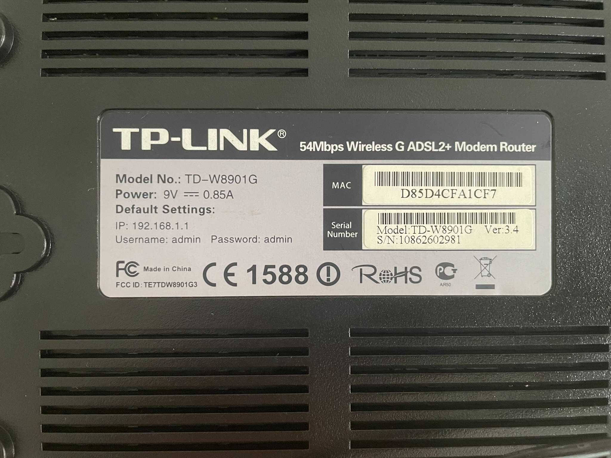 Router TP-LINK TD-W8901G