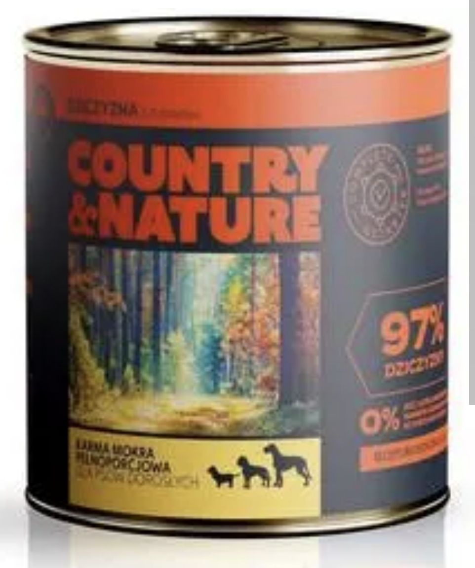 Country Nature dziczyzna 850g karma mokra dla psa