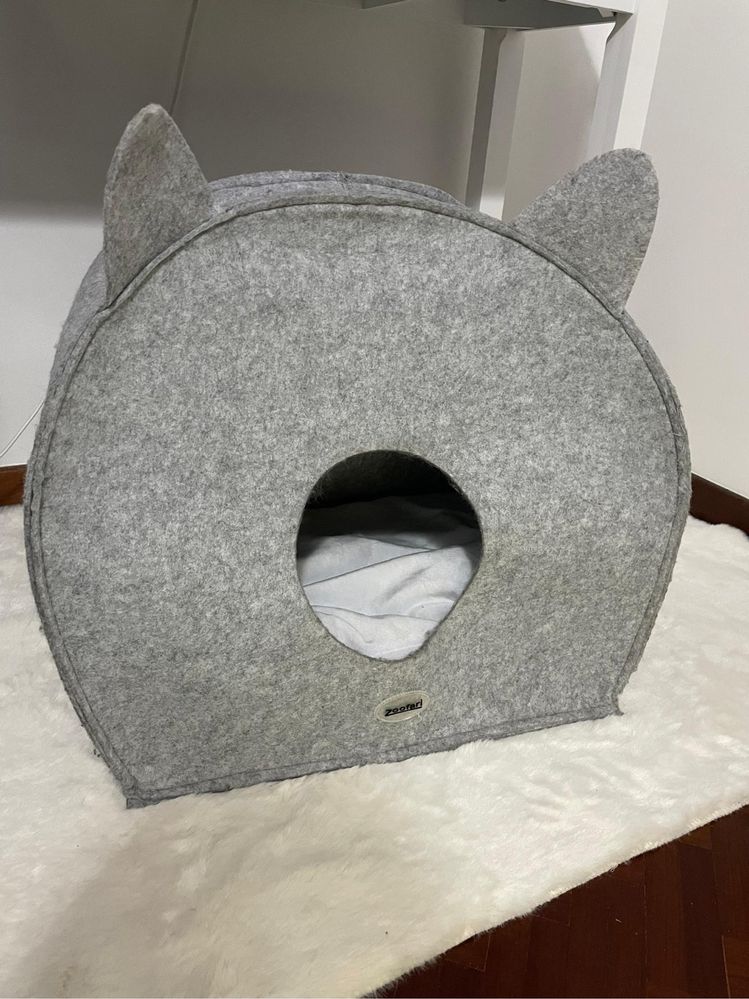 Cama para Gatos Cor Cinza com Almofada 15€