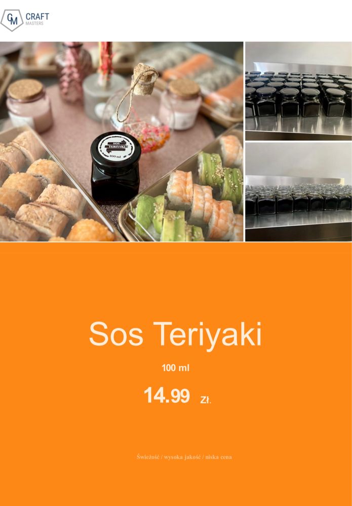 Kraftowy Sos Teriyaki: Naturalny Smak Japonii! 100 ml