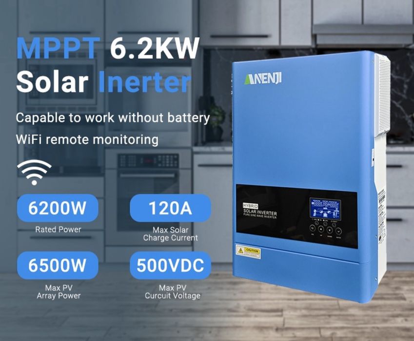 Гібридний інвертор, гибридный инвертор з вбудованим Wi-Fi  ANENJI 6,2