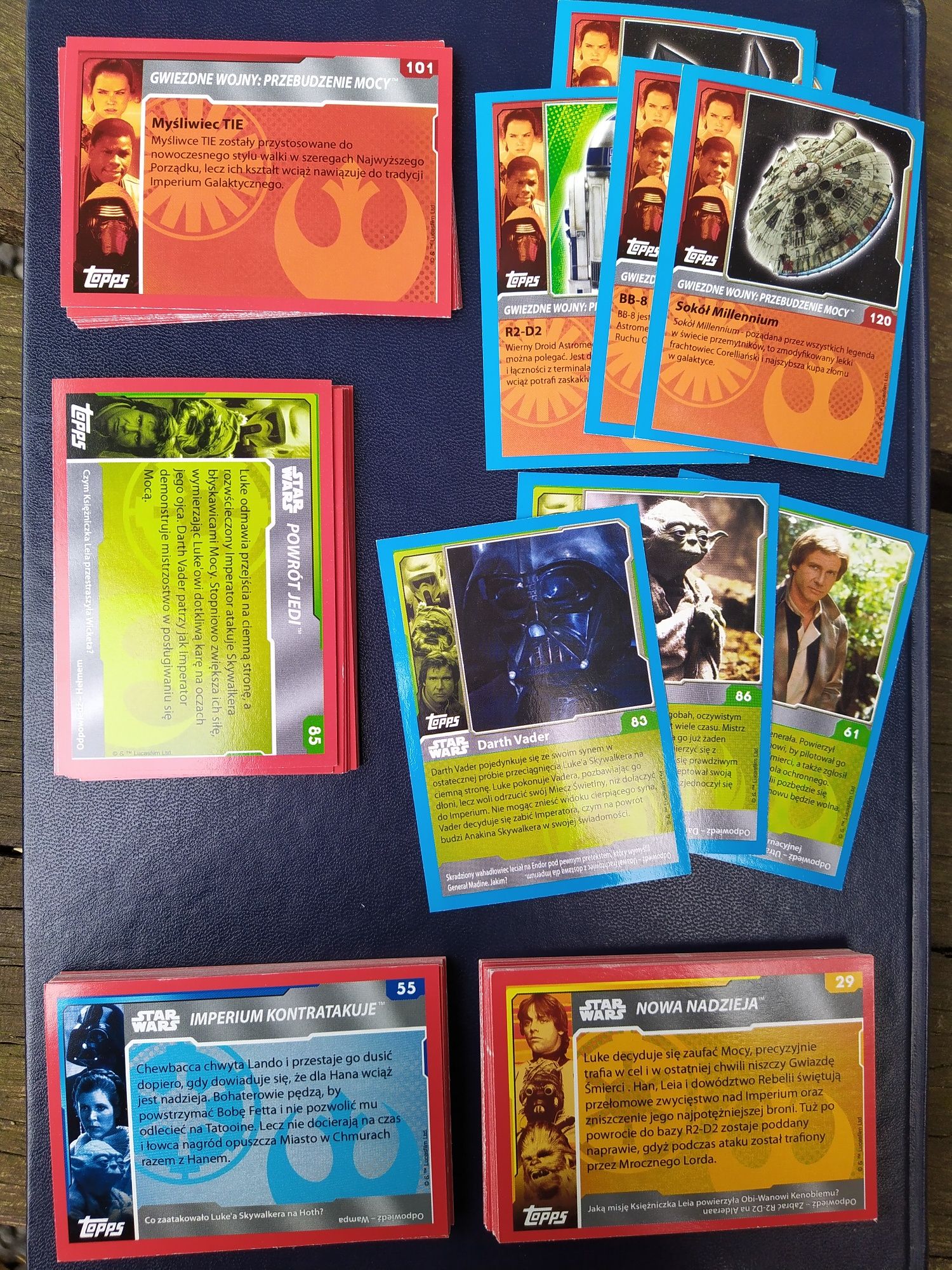 Karty Star Wars (83 szt) + gratis! Carrefour Topps Gwiezdne Wojny