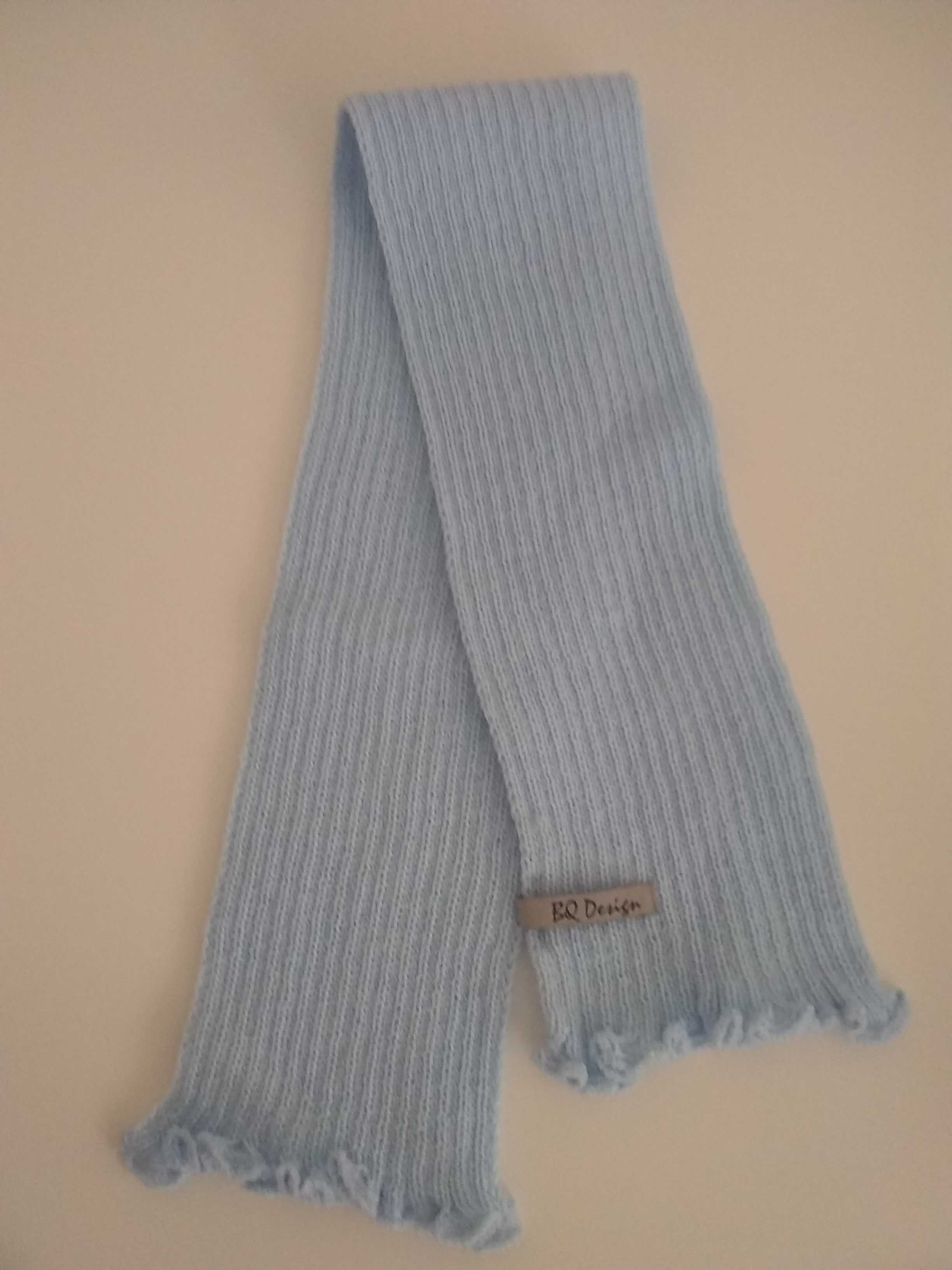 Nowy komplet czapka (r. 40), szalik i rękawiczki chłopięce niebieskie