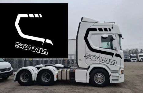 Zestaw naklejek na dwa boki Scania oklejenie nalepki
