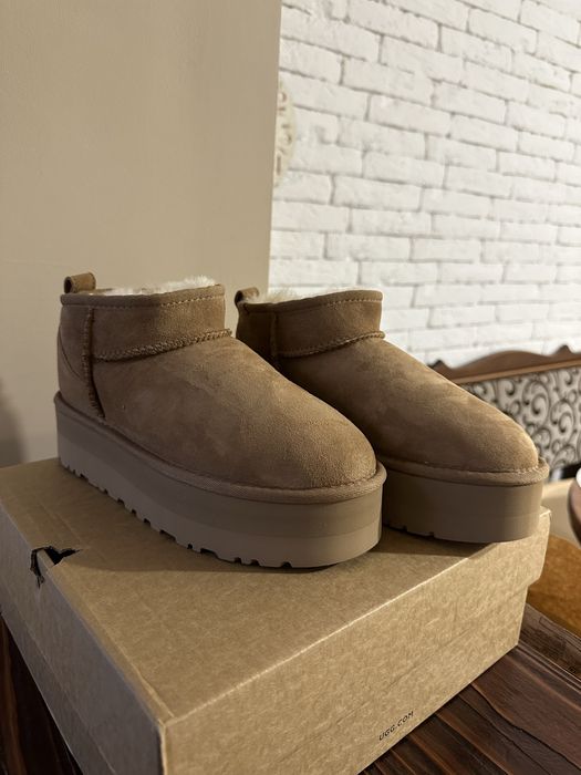 Ugg Ultra Mini Platform натуральна замша , хутро