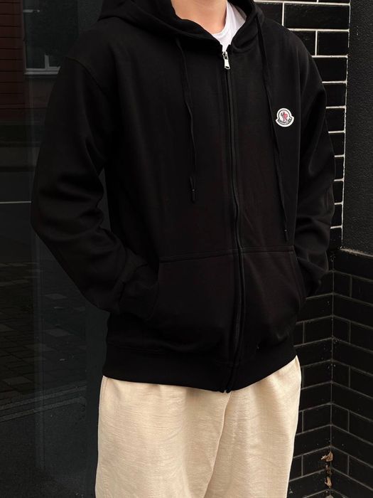 Зіп худі Moncler чорна та сіра (Зип худи Monsler)