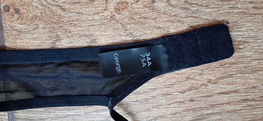 Czarno biały biustonosz George r. 75 A