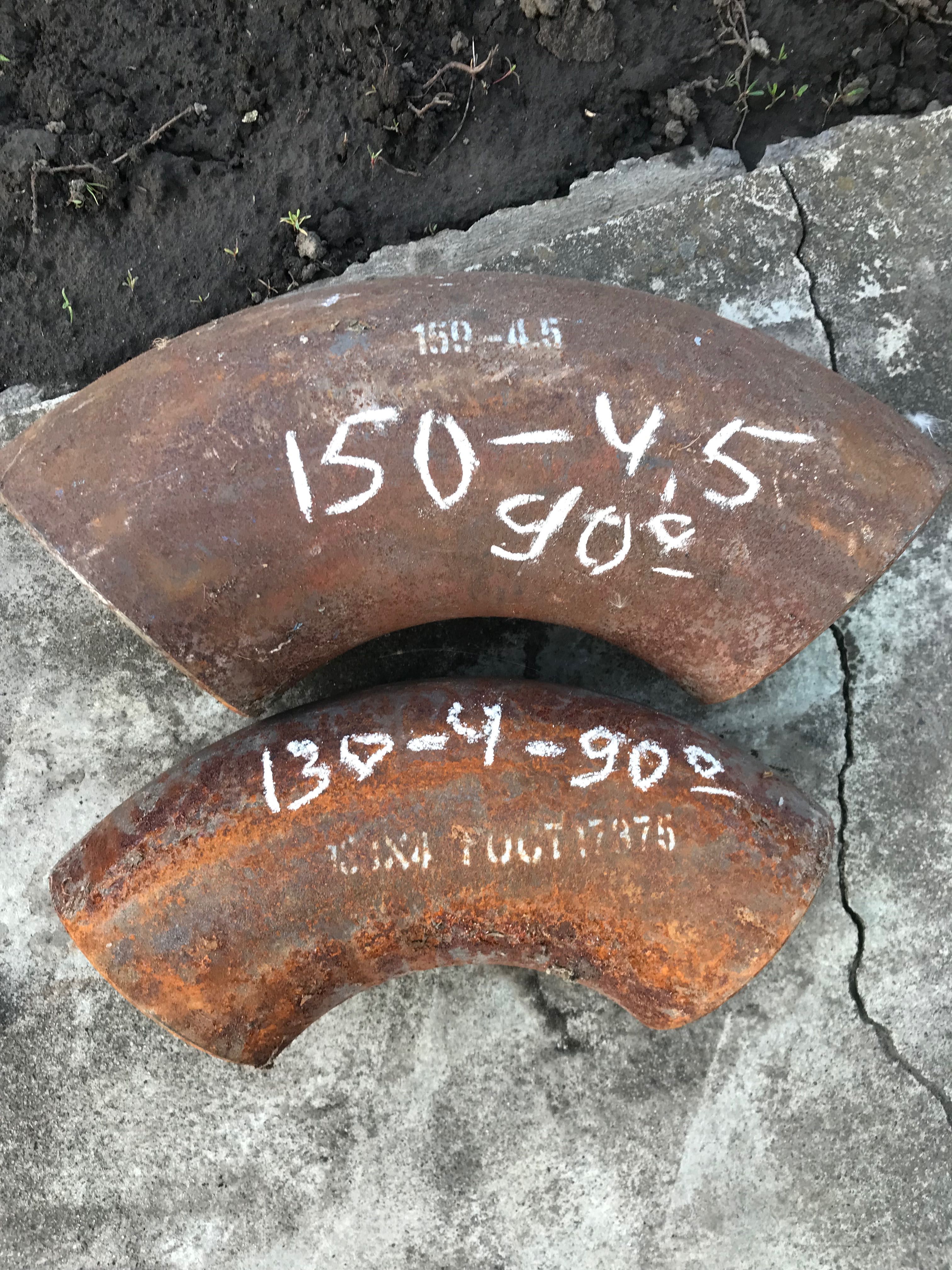 Коліна металеві 90° - Ø 130, Ø 150, Ø 160 та Ø 225