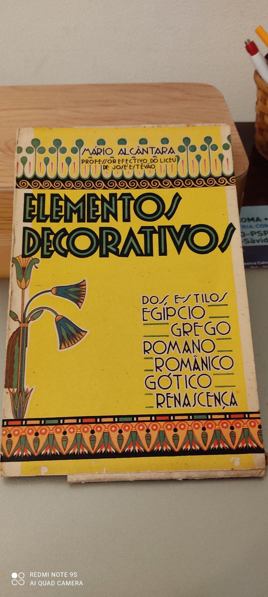 Livro antigo Elementos Decorativos