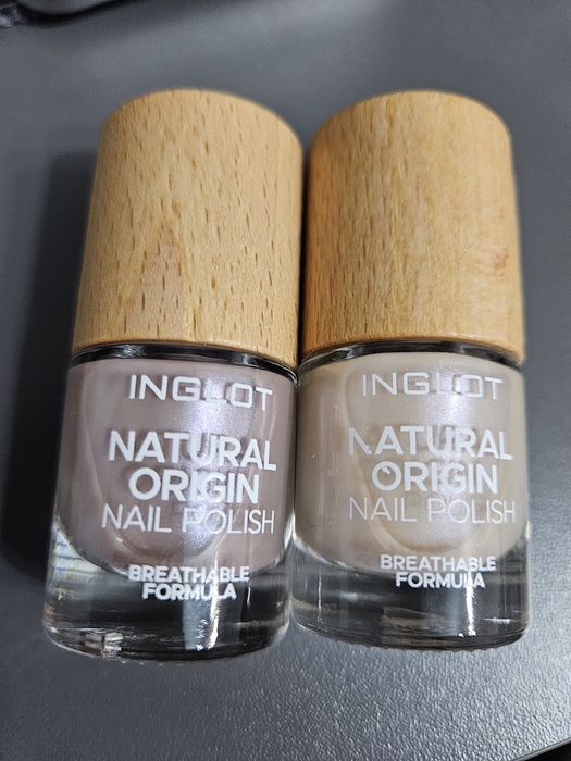 INGLOT Natural Origin/zestaw 2 sztuk lakierów nude/mega trwałe!!!