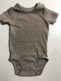 H&M Basic body beżowe krótki rękaw dla niemowlaka rozmiar 68