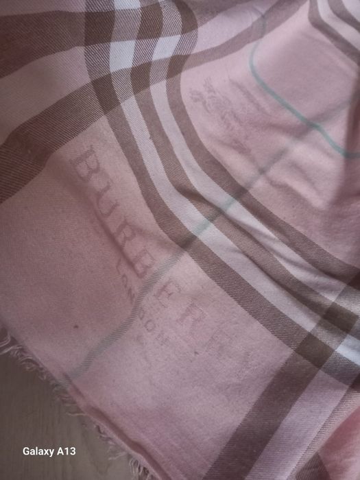 Mega duży szalik burberry róż kaszmir