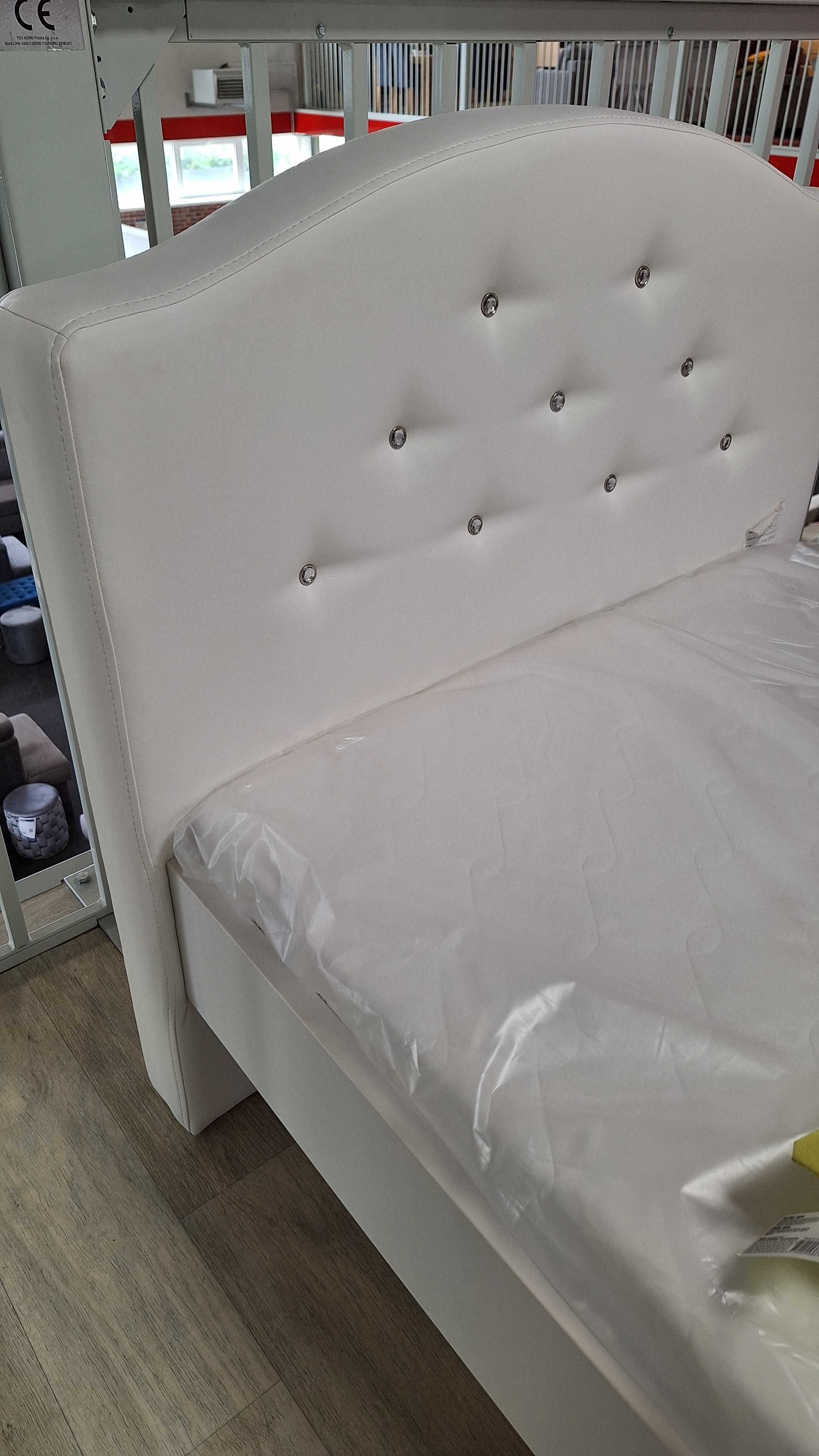 Łóżko tapicerowane z materacem 90x200 Meblik