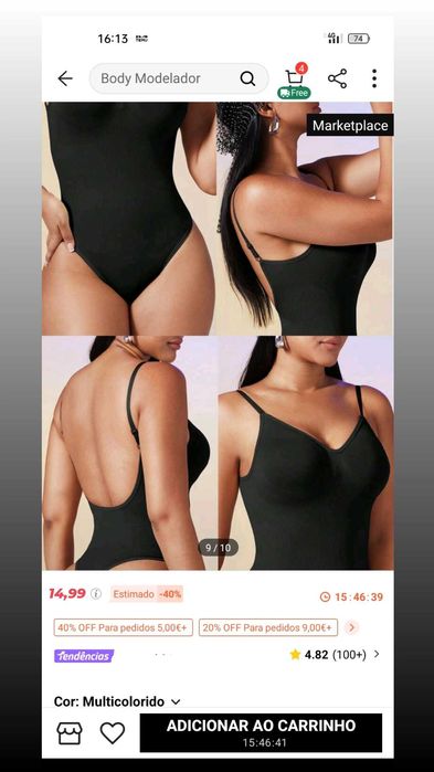 Vendo body shape novo