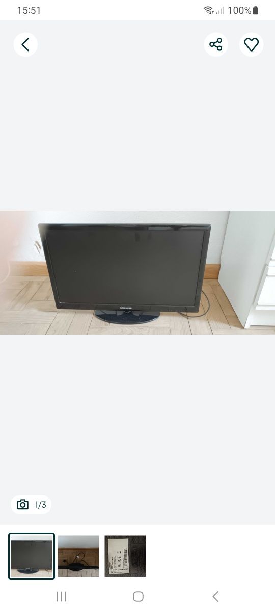 TV Samsung 22" preta