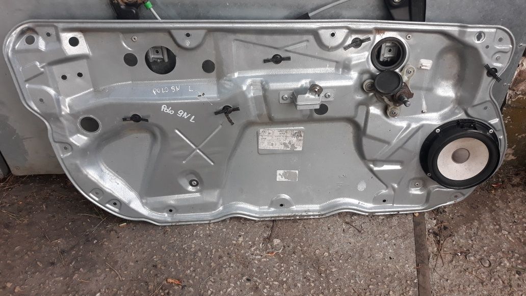 VW Polo 9N, mechanizm szyby manualny,lewy przod,3-drzwi