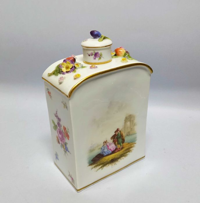 Herbatnica, pojemnik na herbatę, II poł. XIX w. Miśnia (Meissen)