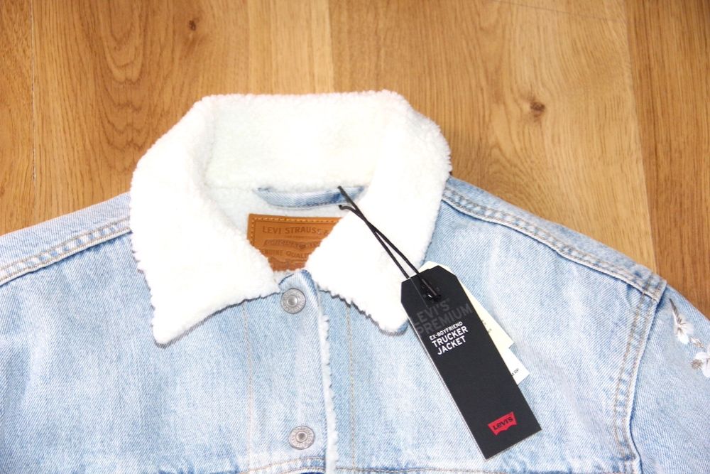 levi's kurtka jeansowa kwiaty xs 34 tracker Sherpa levis