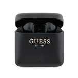 Słuchawki Bluetooth Guess Printed Logo TWS + stacja dokująca - czarne