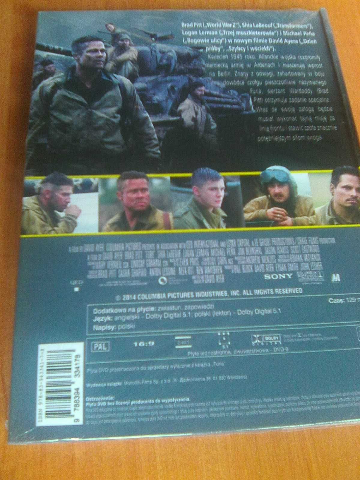 Furia Film DVD / Fury / folia