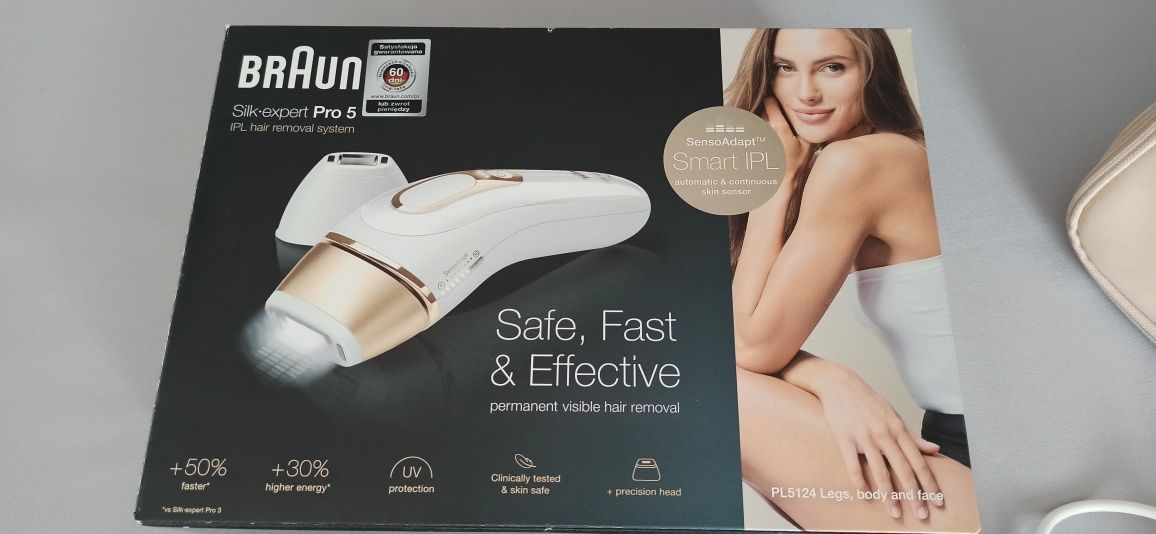 Depilator laserowy IPL Braun Silk expert Pro 5 gwarancja