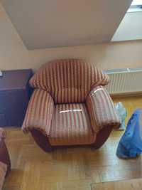 Sofa 3-osobowa rozkładana z funkcją spania plus 2  fotele (komplet),