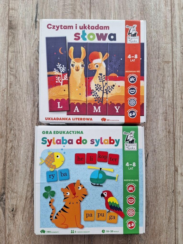 Gry edukacyjne. Czytam i układam słowa. Sylaba do sylaby