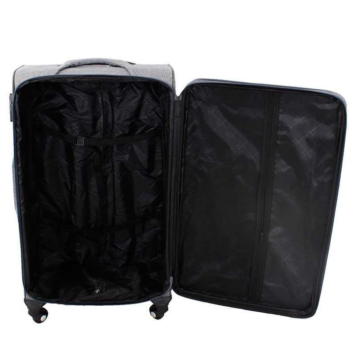 Walizki podróżne na kółkach CZARNE KOMPLET ZESTAW 3 szt. BAGAŻ H23080B