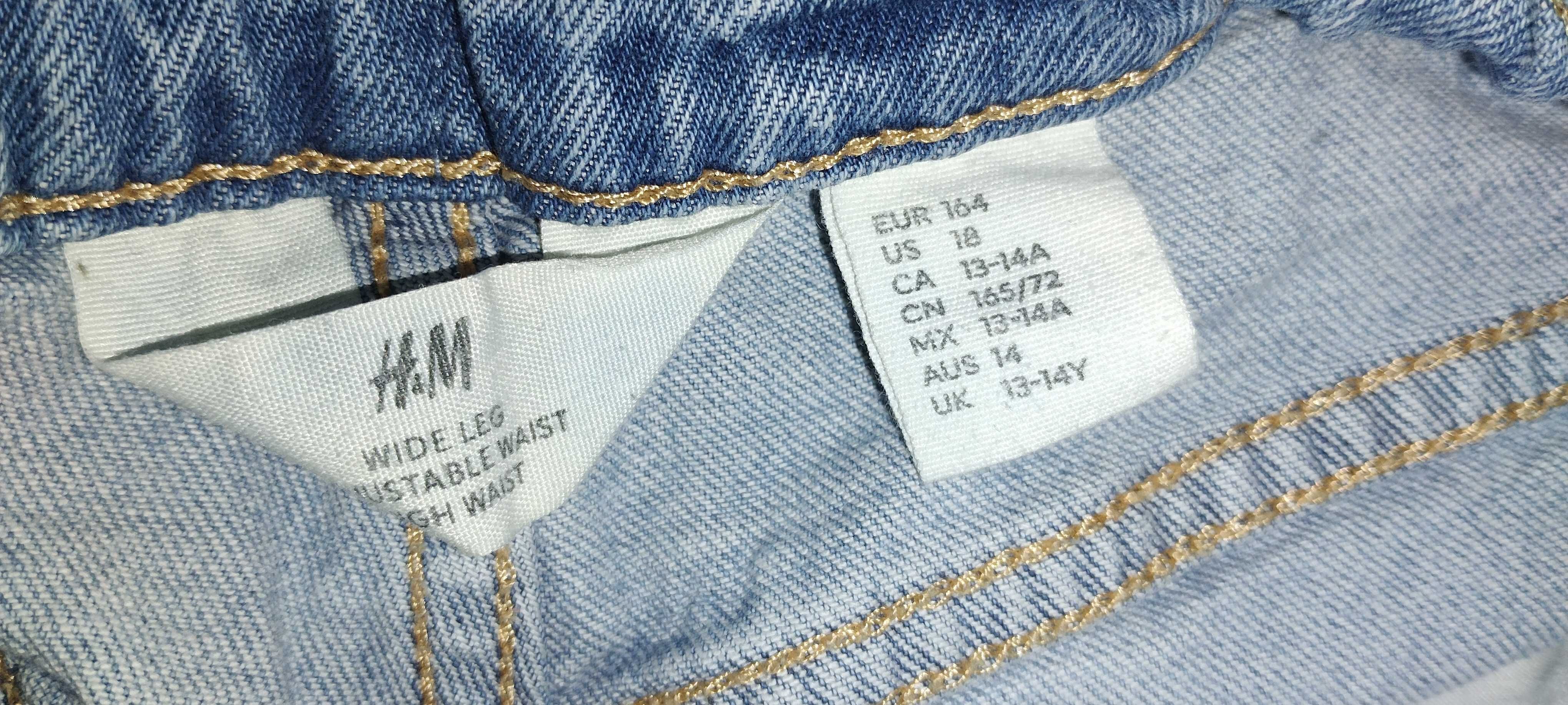 Spodnie dziewczęce H&M Wide Leg, 164, stan idealny, wymiary w treści