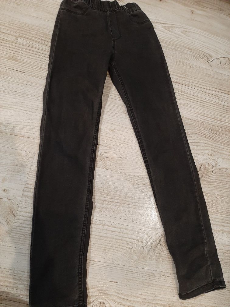 Spodnie jeansy leginsy h&m rozm134