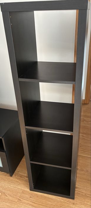 Estantes ikea preto 3 prateleiras